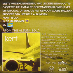 Dutch pressing of Excerpts from the album Isola promo cassette