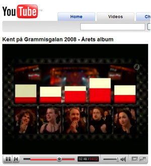 Kent wins Album of the year at the 2008 Grammis gala