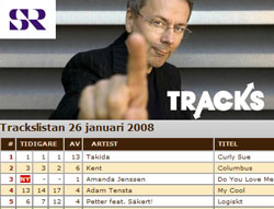 columbus to no. 2 in the Tracks chart show january 26 2008